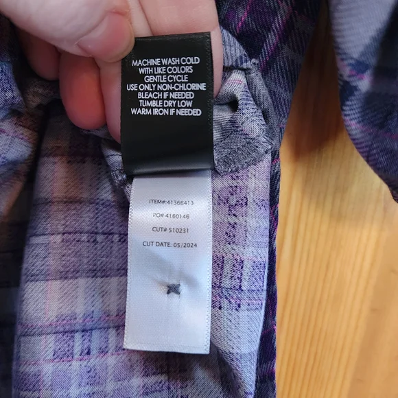 Torrid Harper Plaid Purple Women's Blouse, Size 1 - Picture 4 of 9